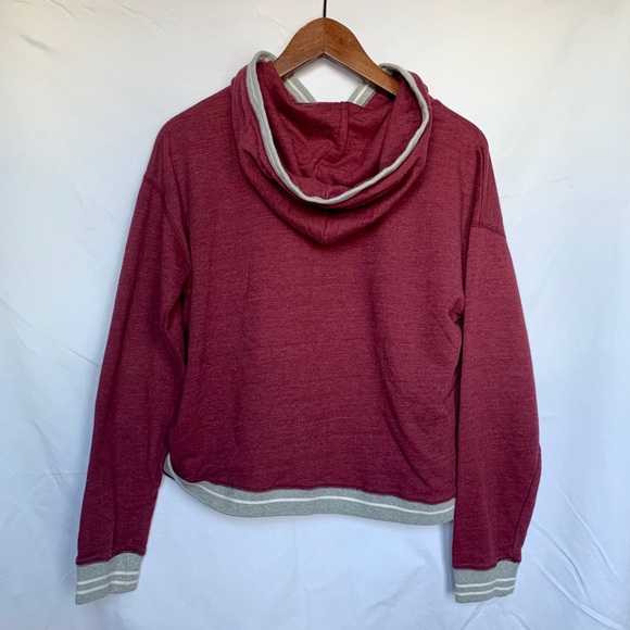 Aeropostale Red Hooded Cropped Sweatshirt Large - Picture 3 of 5